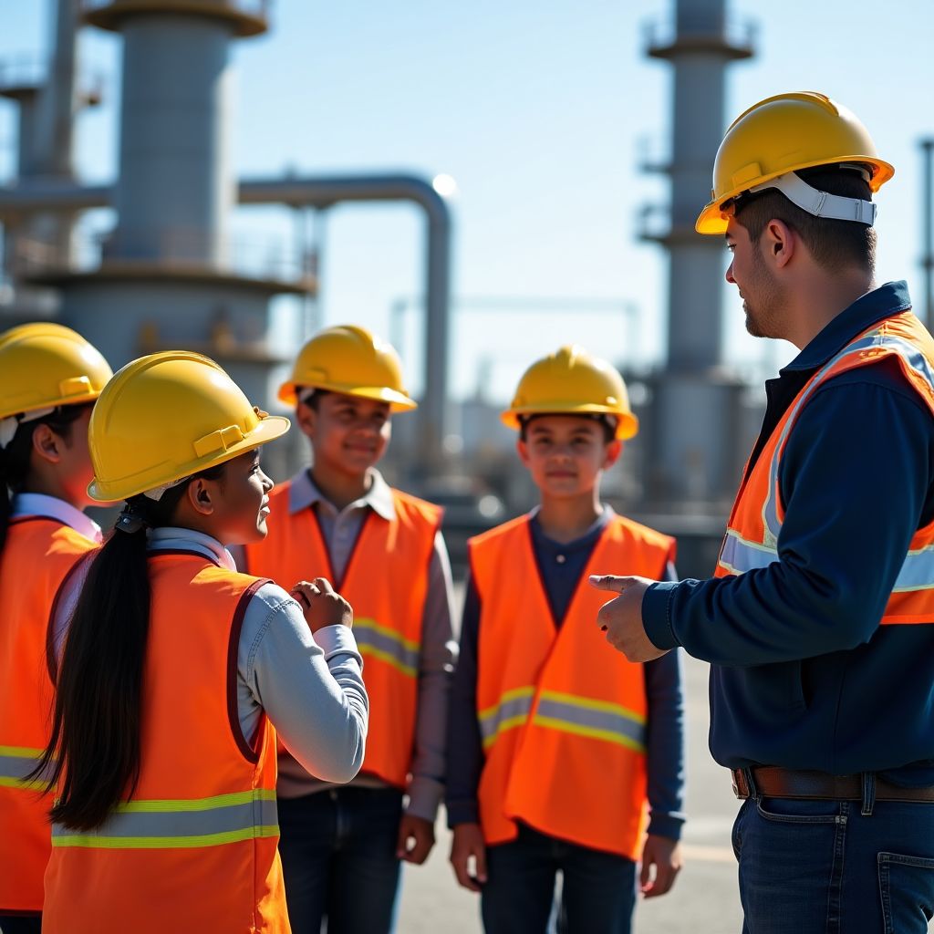 Visita técnica con estudiantes a instalaciones petroleras