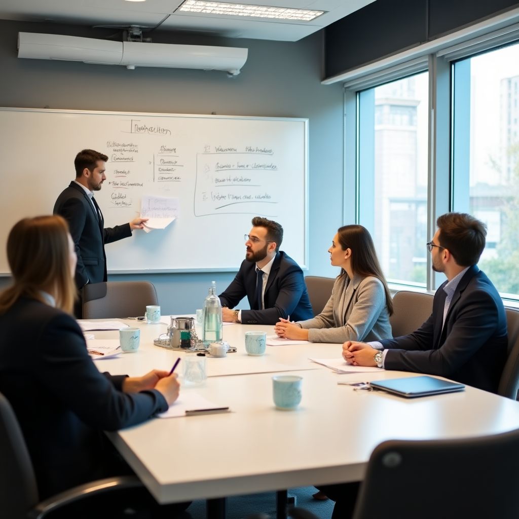 Equipo docente en reunión de planificación académica